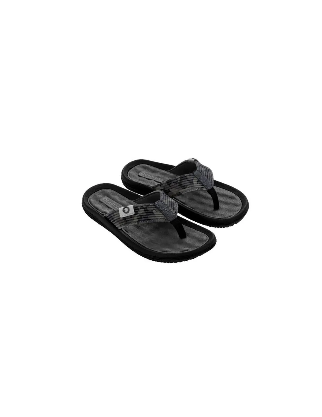 Chanclas Hombre Cartago Dunas Camuflaje Negro Y Gris